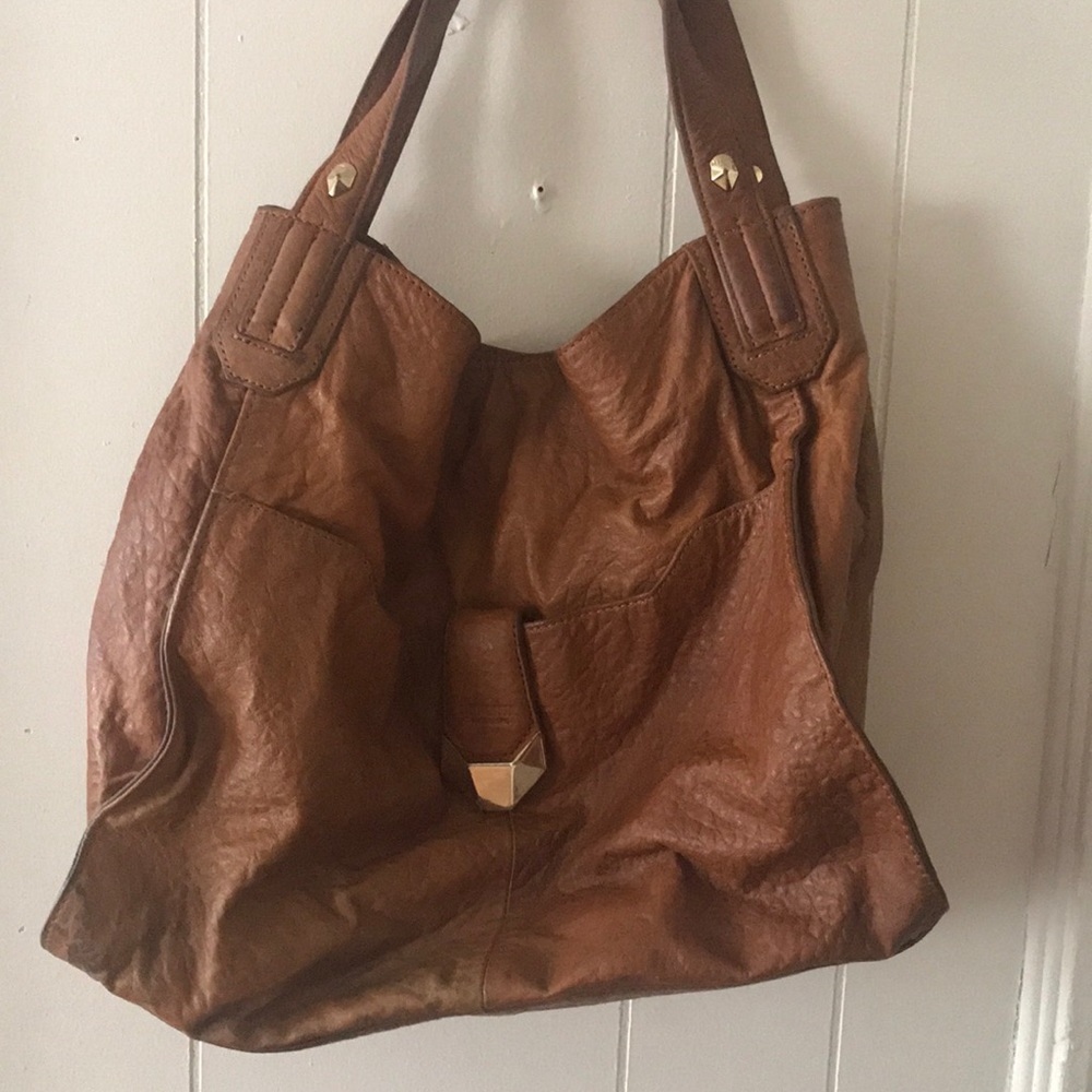 Leather mustard color bag.